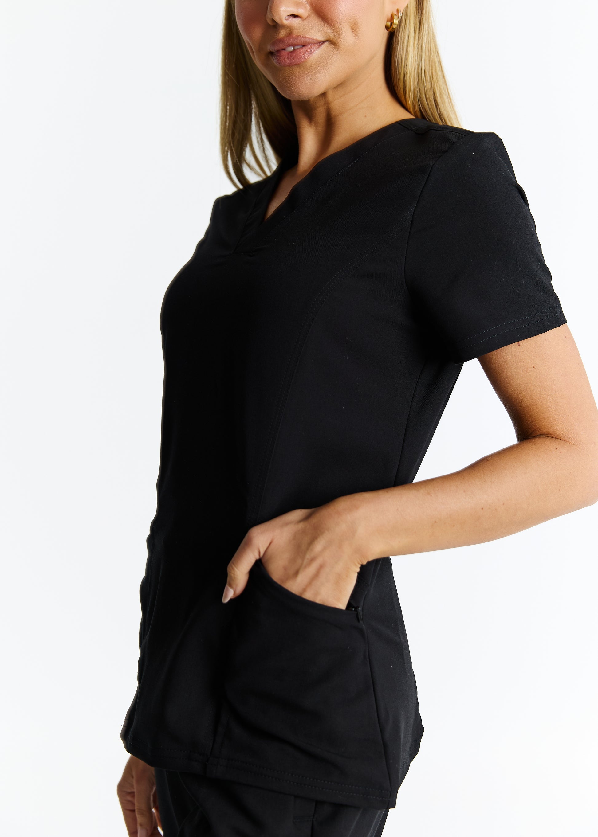 Luna - Slim Fit Scrub Top